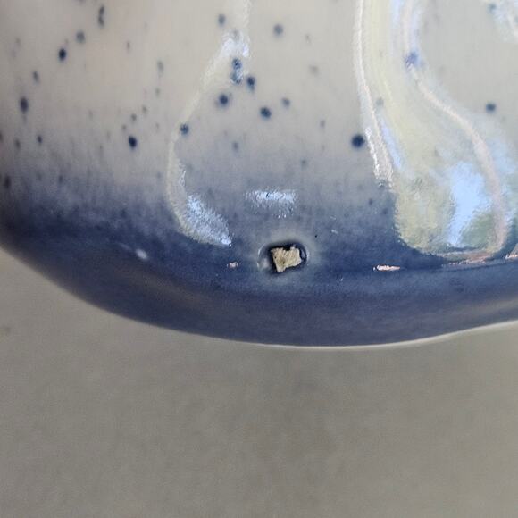 Orly Maison Dimpled Speckled Blue & White Ombre Ceramic Coffee Cup Mug - Picture 7 of 12